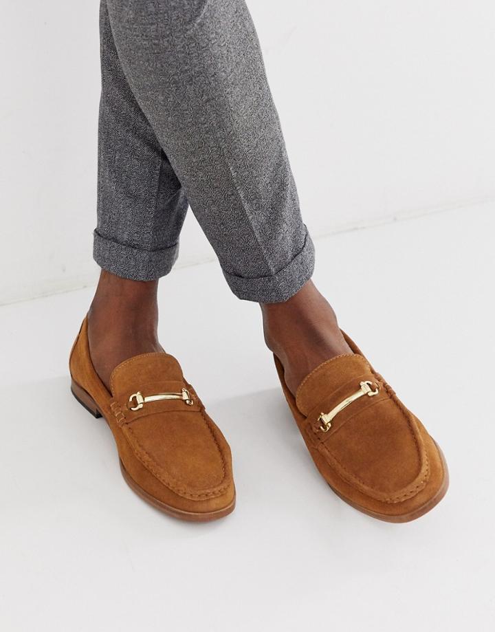 Moss London Buckle Loafer In Tan - Tan