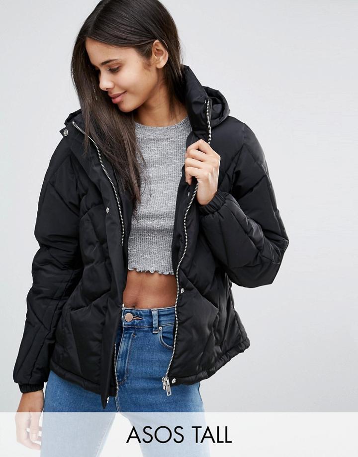 Asos Tall Ultimate Padded Jacket - Black