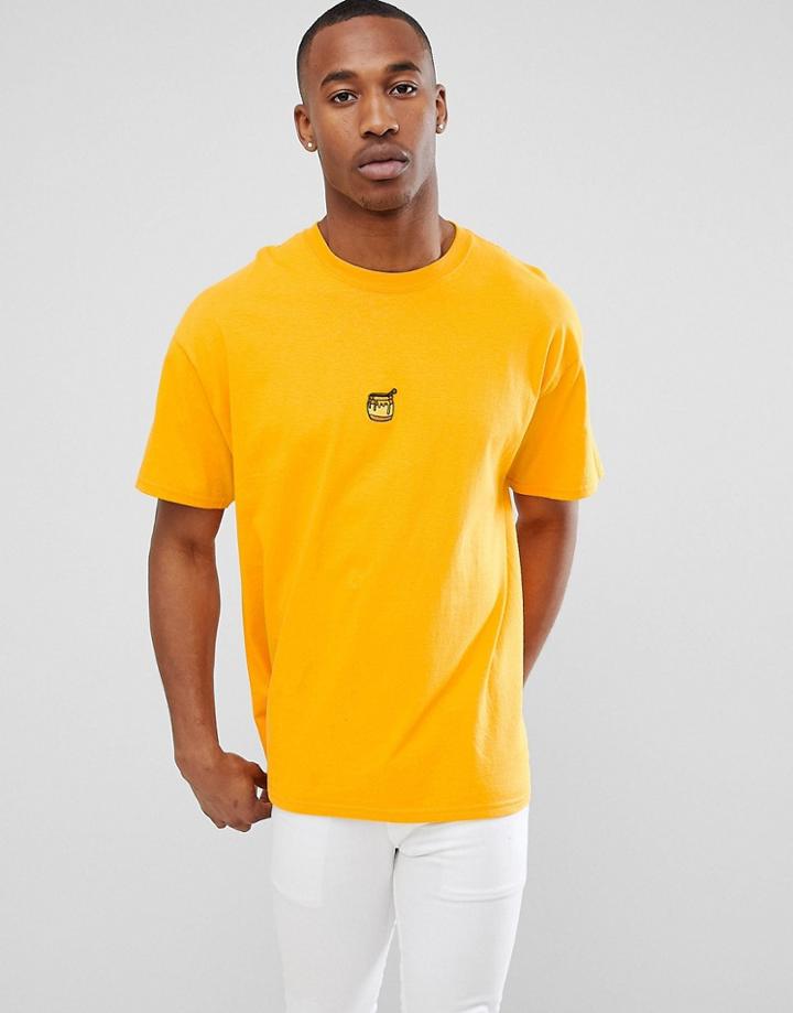 New Love Club Embroidered Honey T-shirt - Gold