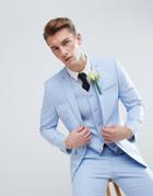 Asos Wedding Skinny Suit Jacket In Kentucky Blue - Blue