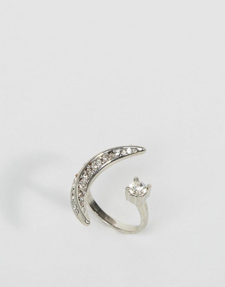 Cara Ny Moon Adjustable Ring - Silver