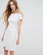 Vila Faux Suede Festival Wrap Dress - Cream