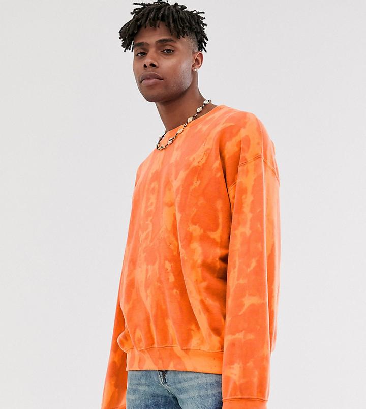 Reclaimed Vintage Acid Wash Orange Sweat
