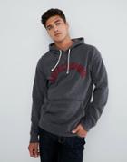 Abercrombie & Fitch Arch Logo Hoodie In Dark Gray - Gray