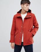Farah Brodie Hooded Jacket In Red - Red