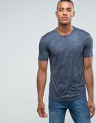 Loyalty And Faith Suedette T-shirt With Sleeve Detail - Gray