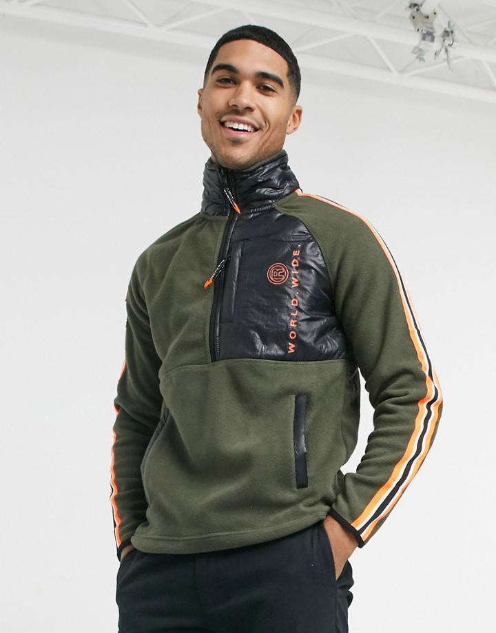 Superdry Mountain Polar Fleece Half Zip Sweatshirt-green