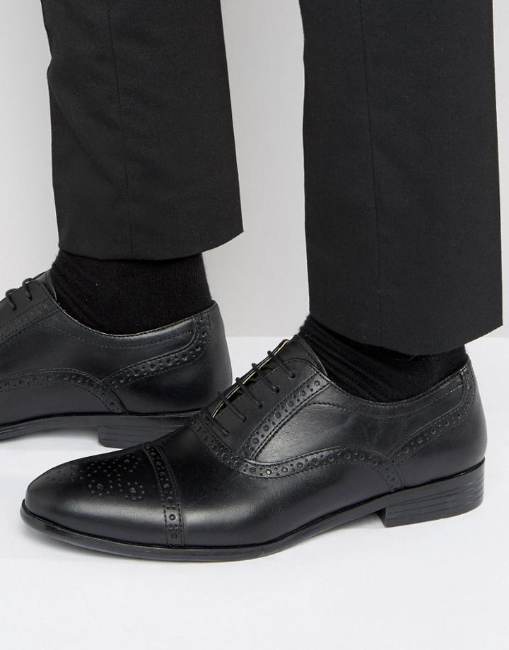 Red Tape Lace Up Brogue Smart Shoes In Black - Black