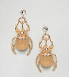 Bill Skinner Beetle Statement Earrings (+) - Gold