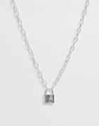 Wftw Padlock Necklace In Silver - Silver