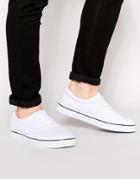 Asos Lace Up Sneakers In White - White