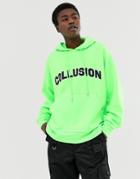 Collusion Branded Collegiate Hoodie - Black