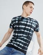 Stradivarius Tie Dye T-shirt In Black - Black