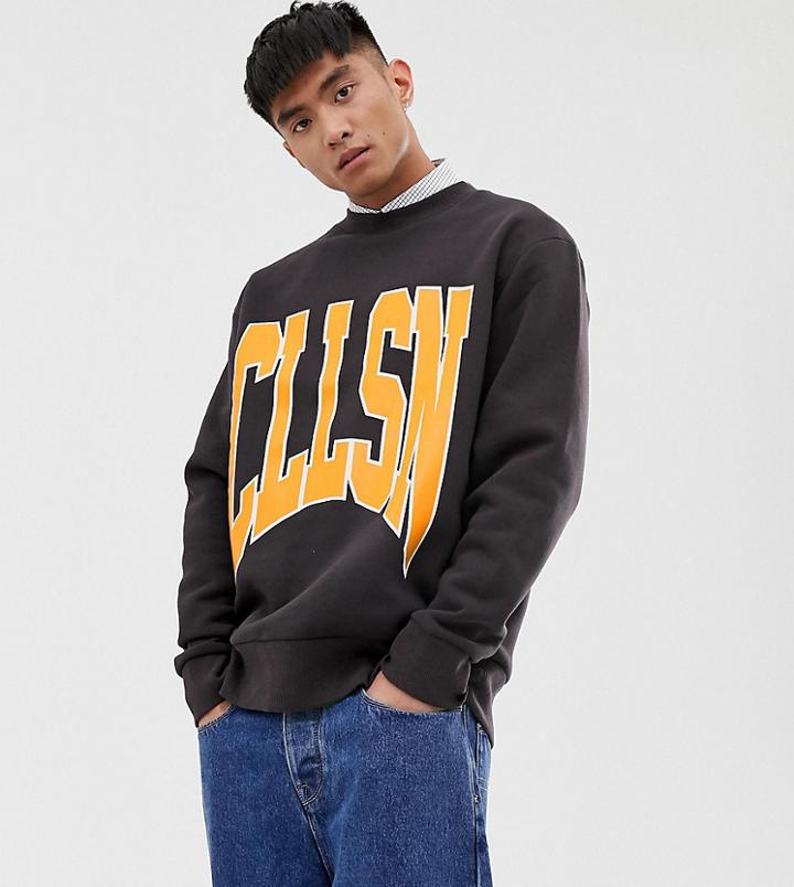 Collusion Collegiate Sweatshirt-black