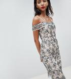 River Island Embroidered Lace Bardot Dress