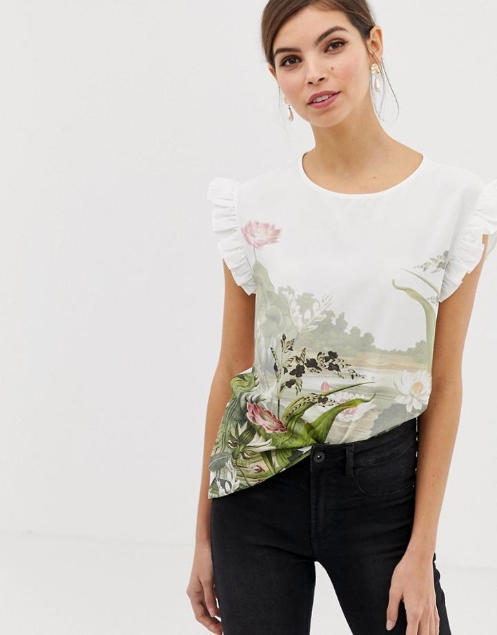 Ted Baker Wonderland Woven Front Tee - Multi