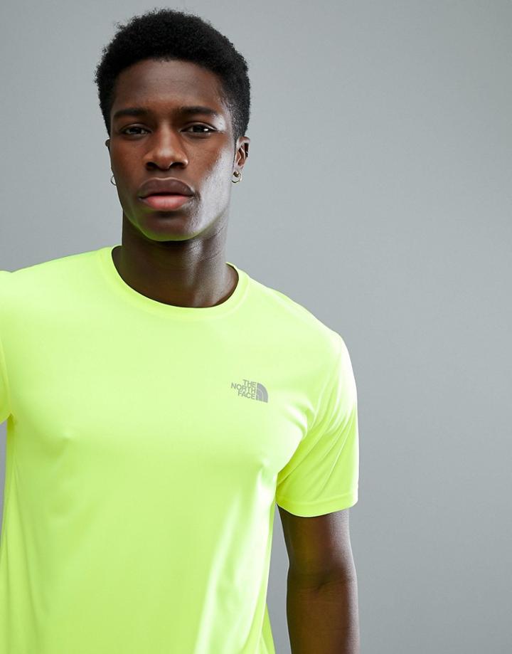 The North Face Mountain Athletics Running T-shirt Dome Logo In Dayglo Yellow - Yellow