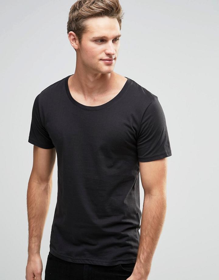 Only & Sons Scoop Neck T-shirt - Black