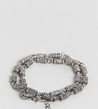 Reclaimed Vintage Inspired Double Wrap Chain Bracelet In Silver Exclusive To Asos - Silver