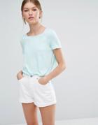 Vero Moda Long T-shirt With Side Splits - Blue