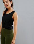 Onezie Knot Crop Top In Black - Black