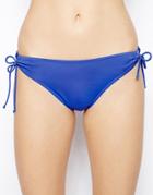 Asos Mix And Match Loop Side Bikini Bottom - Blue
