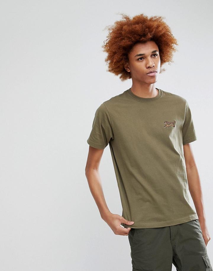 Maharishi Embroidered Tiger T-shirt - Green