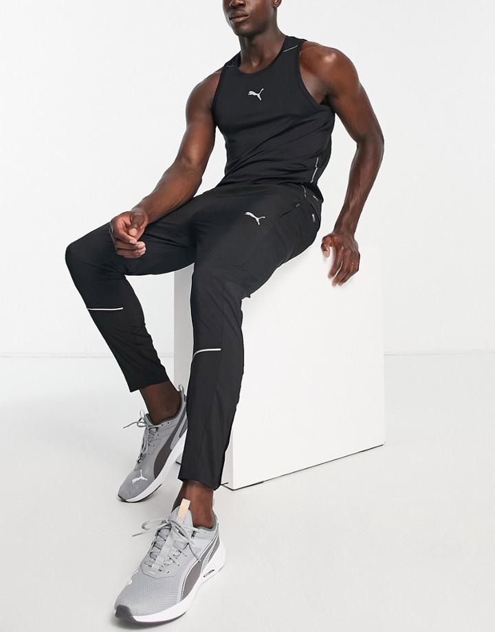 Puma Running Tapered Sweatpants In Black