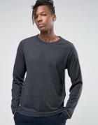 Selected Homme Long Sleeve Top With Raglan Sleeve - Gray