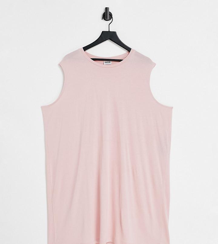 Noisy May Curve Sleeveless T-shirt Dress In Pink