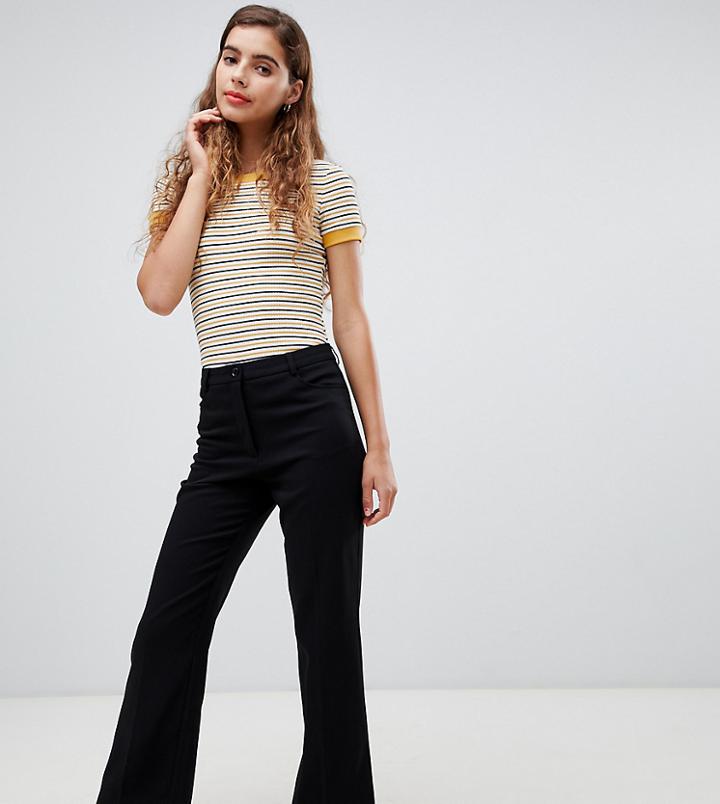 Monki Straight Leg Tailored Pants In Black