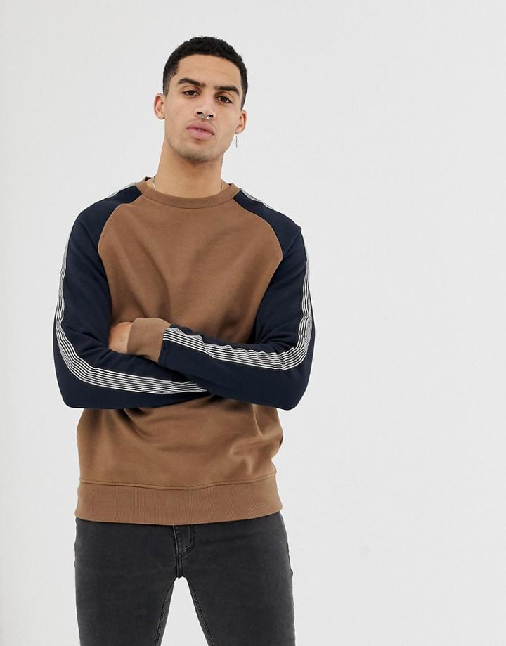 New Look Raglan Sweatshirt In Mink - Pink