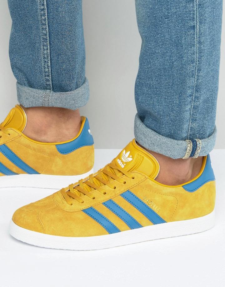 Adidas Originals Gazelle Sneakers In Yellow Bb5258 - Yellow