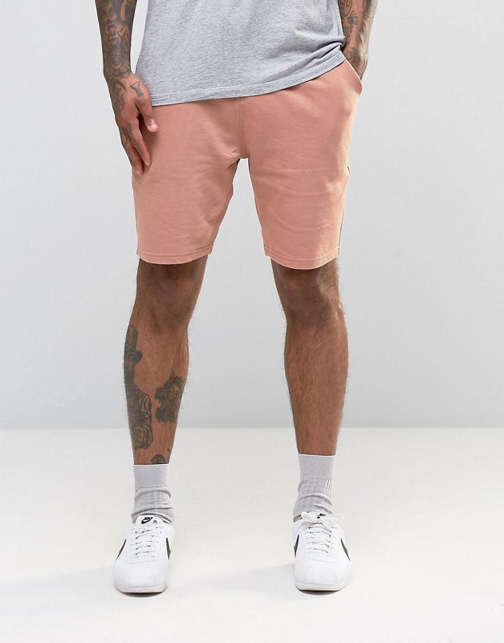 Asos Jersey Shorts In Pink - Cork