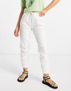 New Look Lightweight Denim Sweatpants In Off White