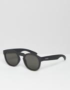 Mr. Boho Sunglasses Noord With Flat Lenses Made In Italy - Black