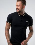 Fred Perry Reissues Tipped Polo Shirt In Black - Black