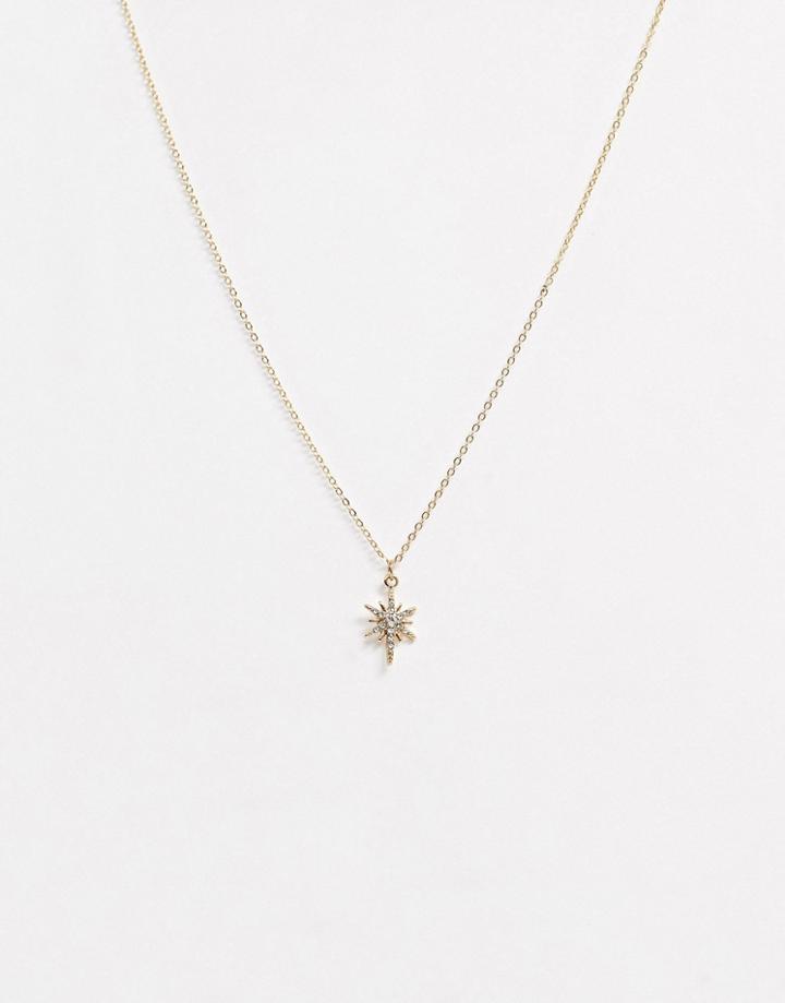 Pieces Diamanate Star Pendant Necklace