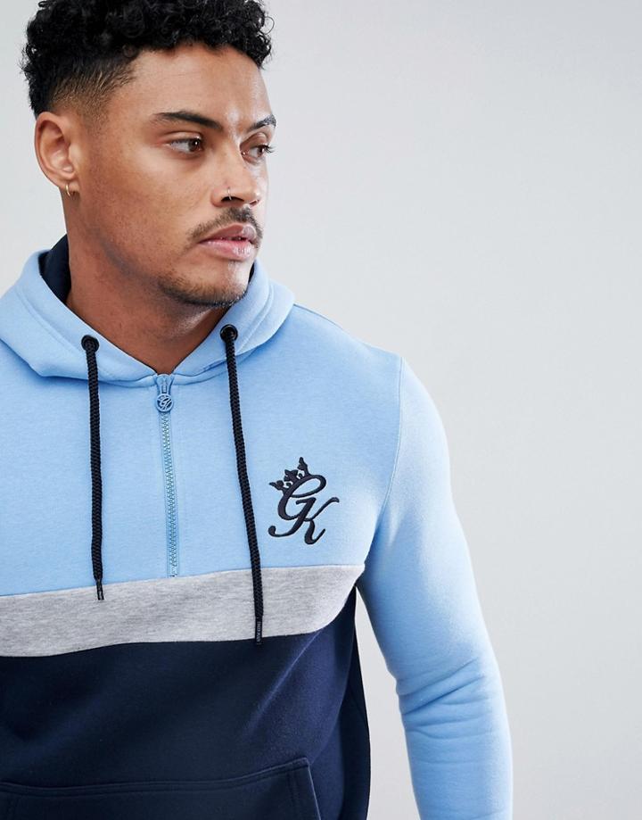 Gym King Muscle Retro Hoodie In Blue - Blue