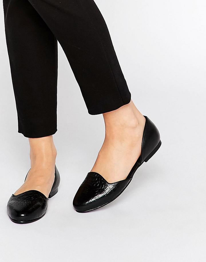 Park Lane 2 Part Flat Shoes - Black