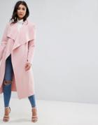 Missguided Oversized Waterfall Duster Coat Pink - Pink
