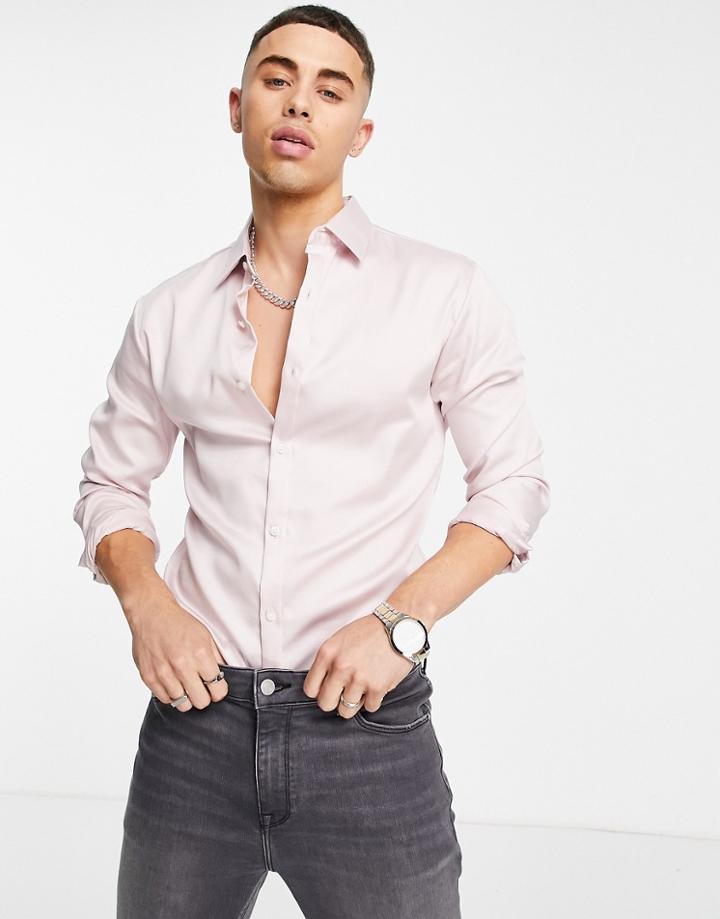 River Island Long Sleeve Shirt In Pink