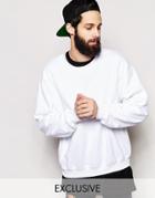 Reclaimed Vintage Oversized Sweatshirt - White