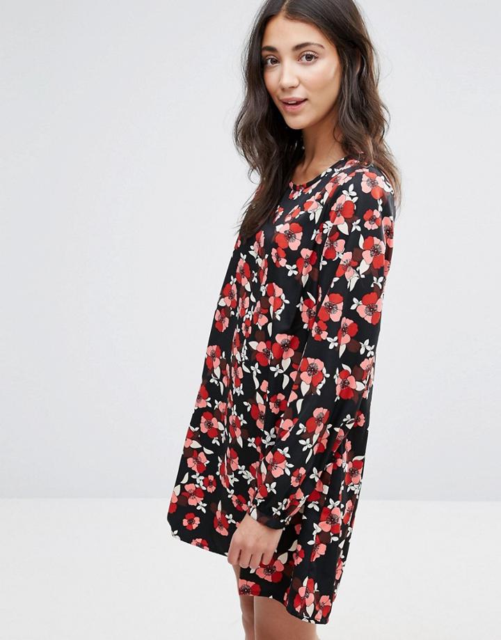 Brave Soul Floral Print Shift Dress - Multi