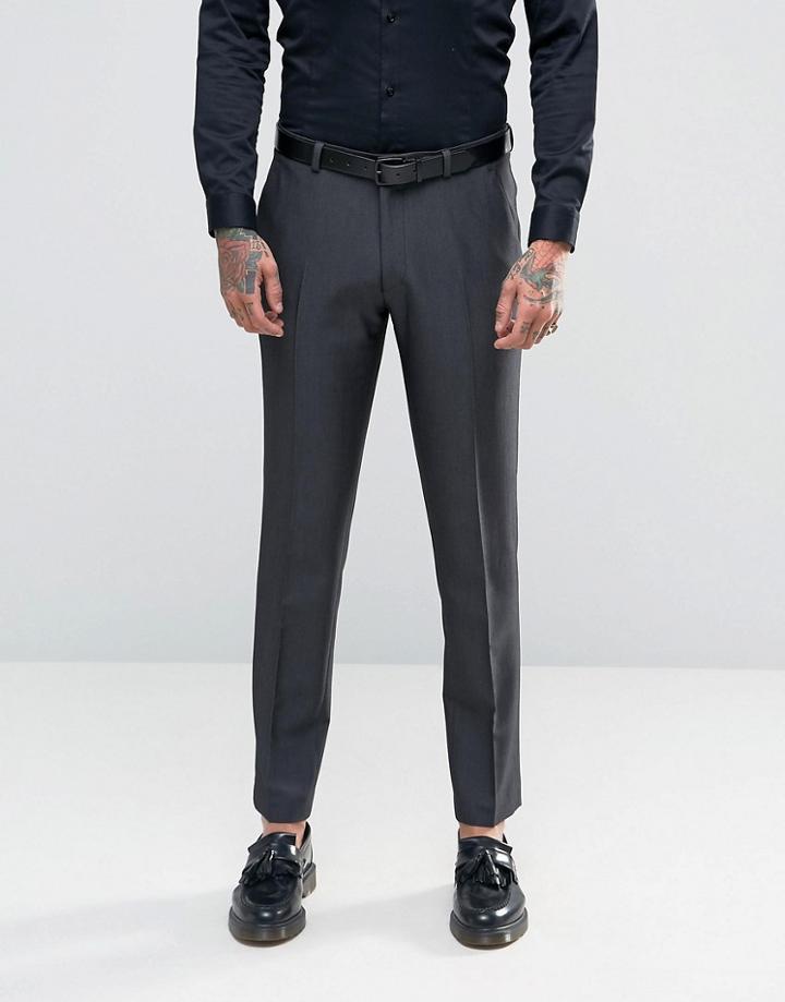 Asos Skinny Suit Pants In Tonic In Black - Black