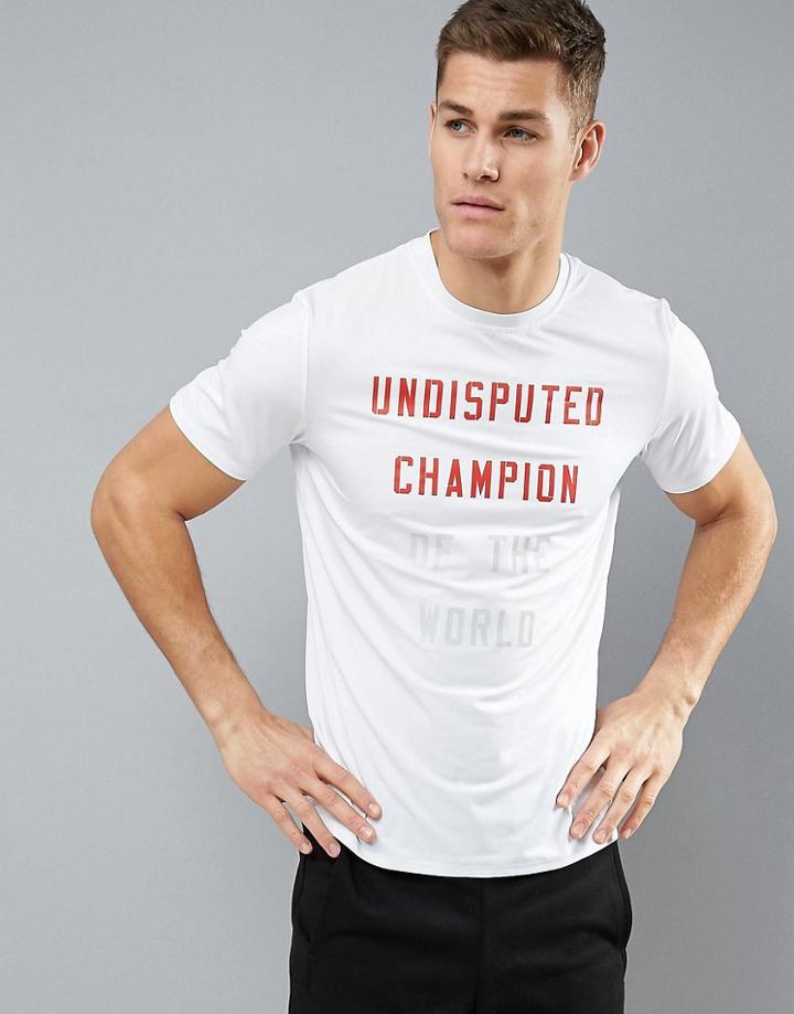 New Look Sport T-shirt With Slogan Print In White - White