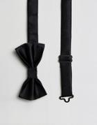 Gianni Feraud Satin Bow Tie - Black