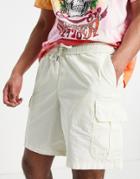 New Look Pull On Cargo Shorts In Stone-neutral