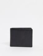 Smith & Canova Bi Fold Leather Wallet-black
