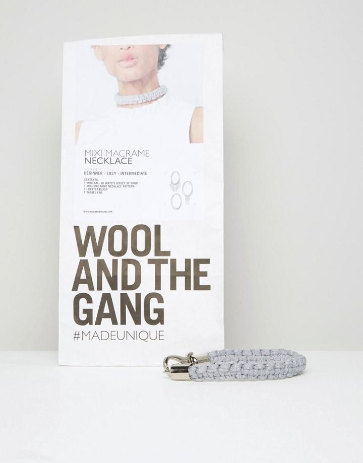 Wool & The Gang Diy Mixi Macrame Choker Necklace Kit - Gray